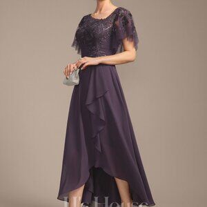 COPY - NWT Mother of the bride Wedding Guest Cascading Ruffle Grape Color Dress…